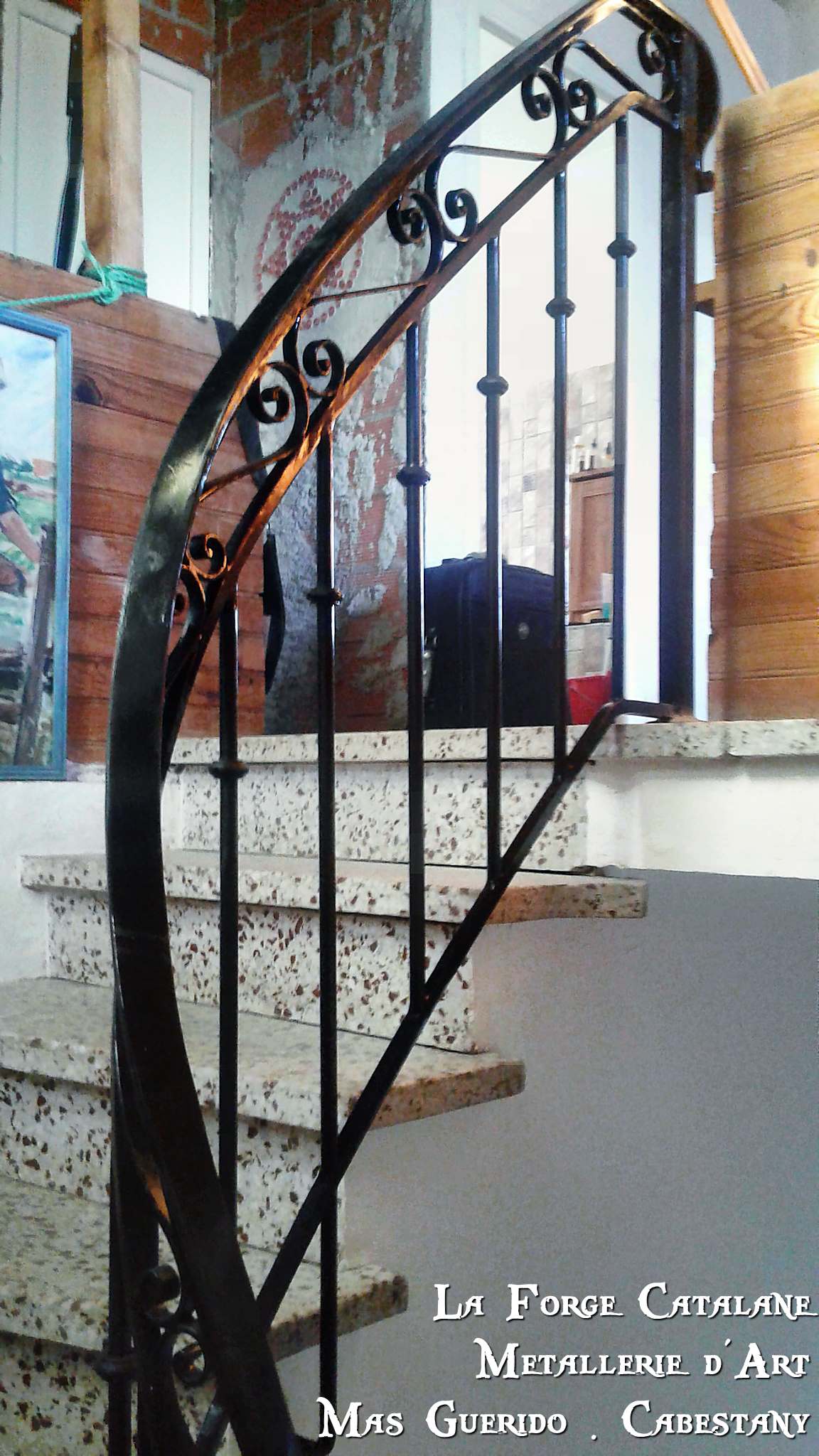 rambarde rampe rampant bagues frise volutes barreaux droit fer La Forge Catalane (3).jpg